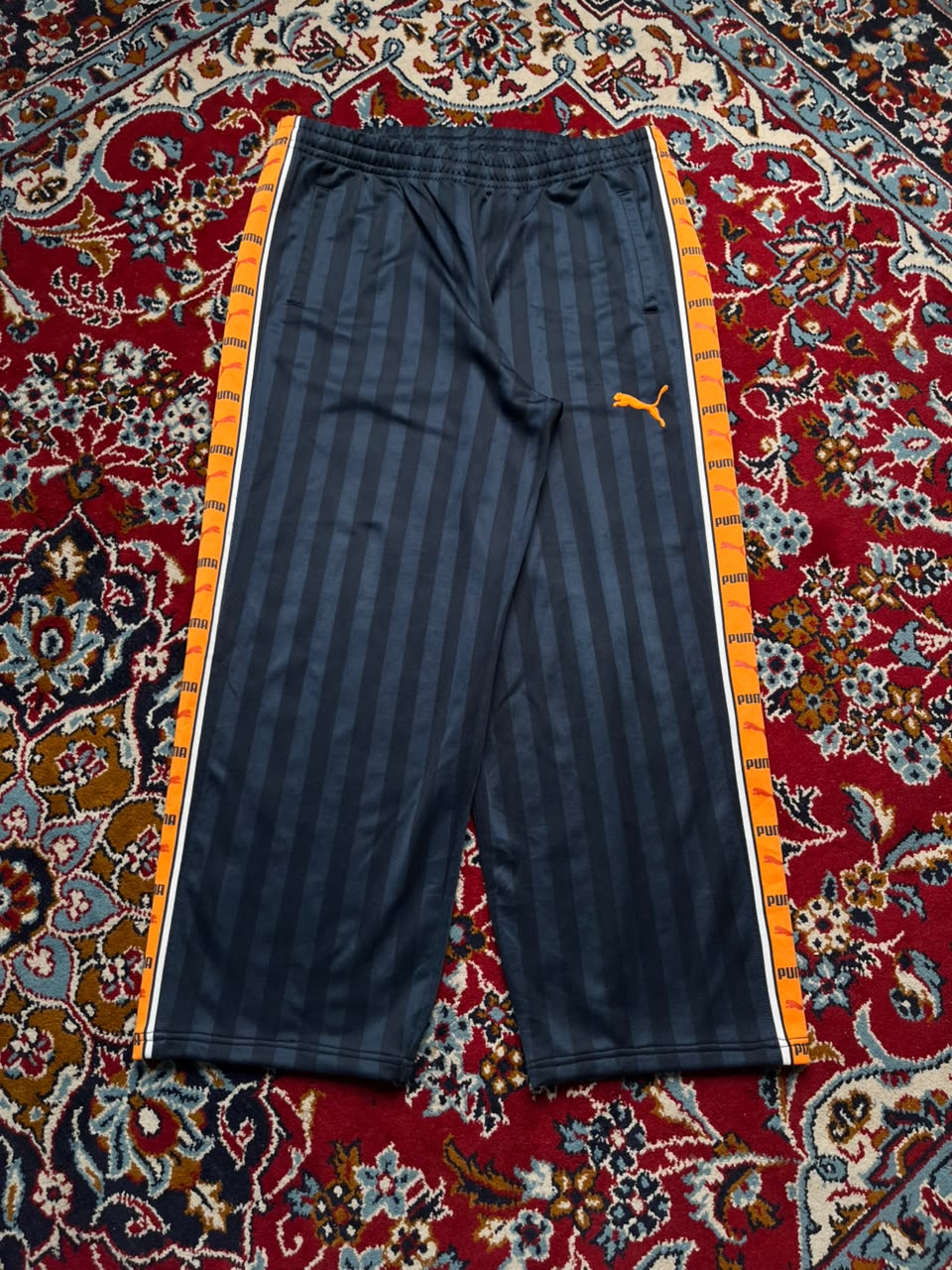 Vintage Puma Side Taped Striped Trousers - 34