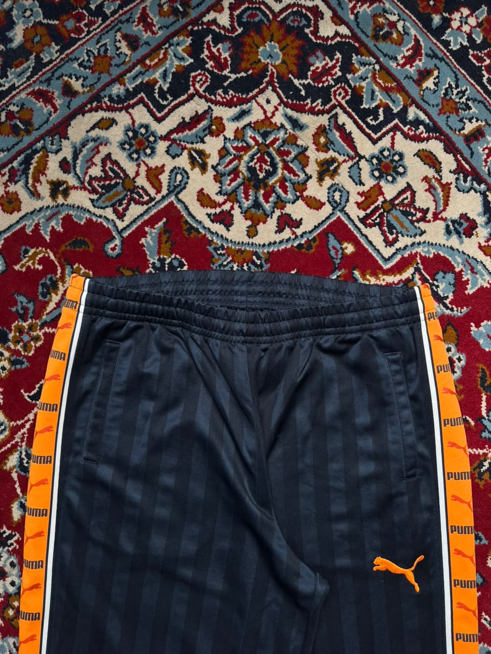 Vintage Puma Side Taped Striped Trousers - 34