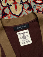 Bean Pole Beagle Pack Two-Tone Wool Cashmere Cardigan - M