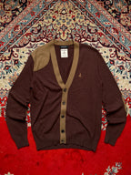 Bean Pole Beagle Pack Two-Tone Wool Cashmere Cardigan - M