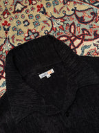 Simply Basic Chenille Cable Knit Polo Sweater - XL
