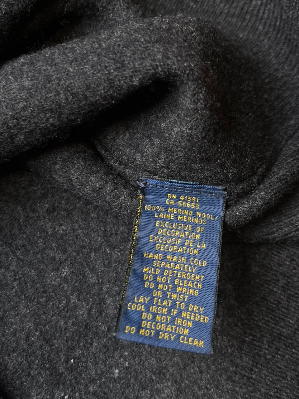 Polo Ralph Lauren Merino Wool Quarter-Zip Sweater - M