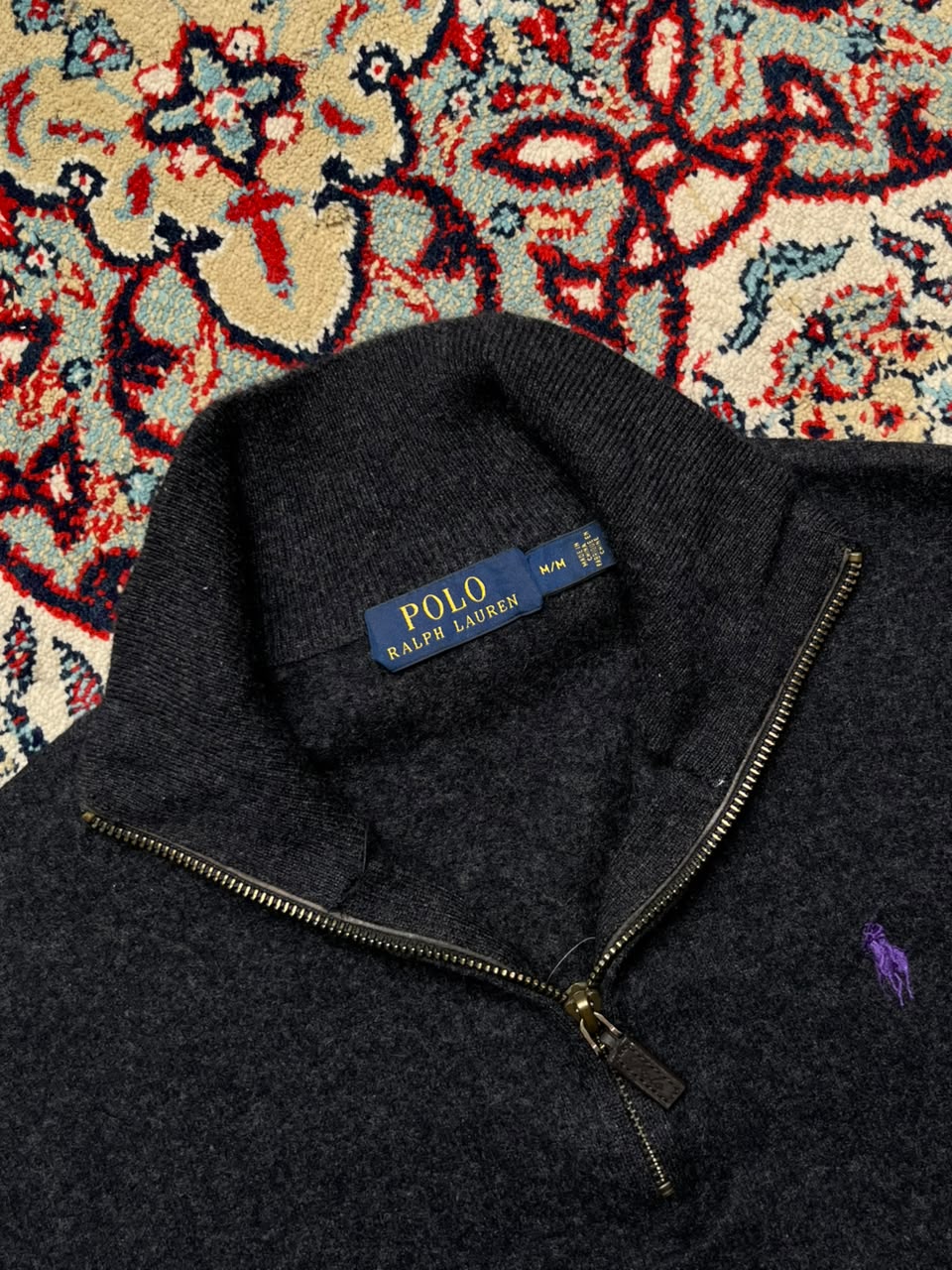 Polo Ralph Lauren Merino Wool Quarter-Zip Sweater - M