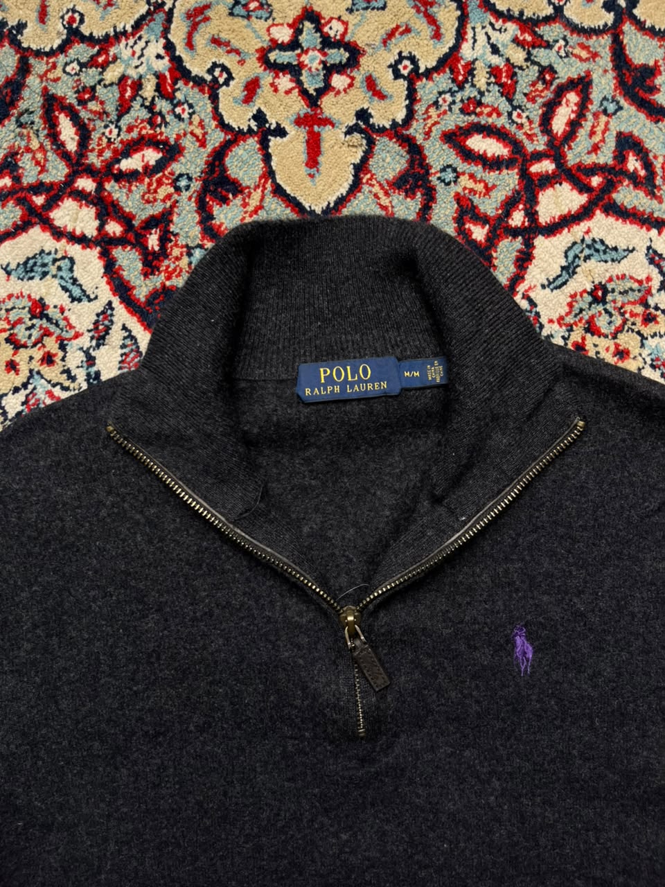 Polo Ralph Lauren Merino Wool Quarter-Zip Sweater - M
