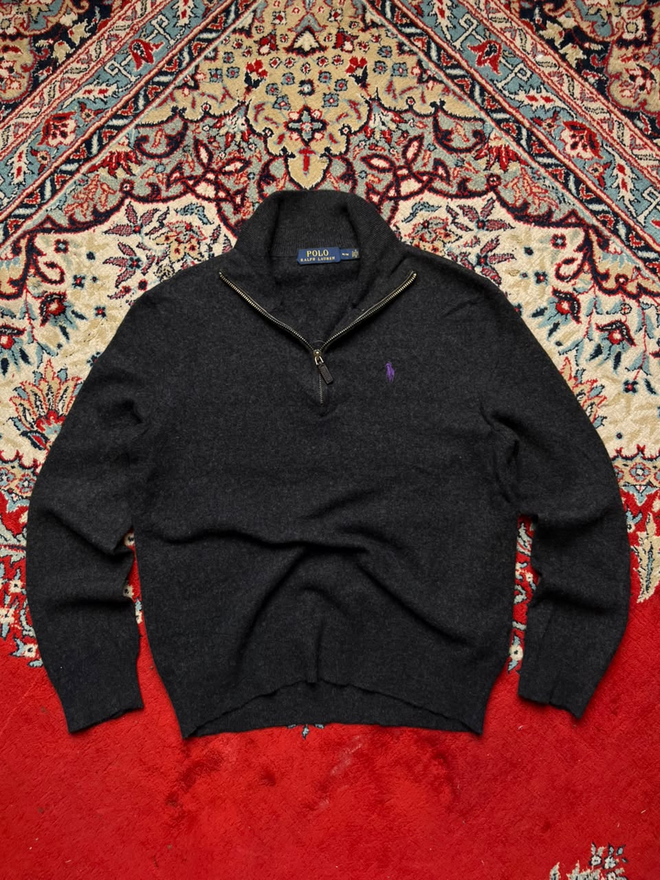 Polo Ralph Lauren Merino Wool Quarter-Zip Sweater - M