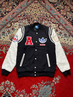 Adidas Originals Trefoil Patchwork Snap-Button Varsity Jacket - L