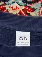 Zara Graphic Print Drop-Shoulder Crewneck Sweatshirt - L