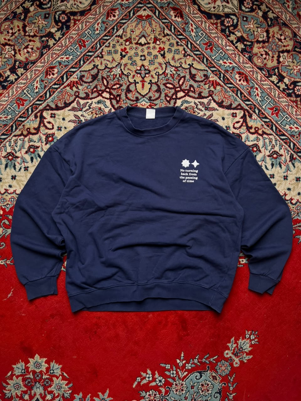 Zara Graphic Print Drop-Shoulder Crewneck Sweatshirt - L