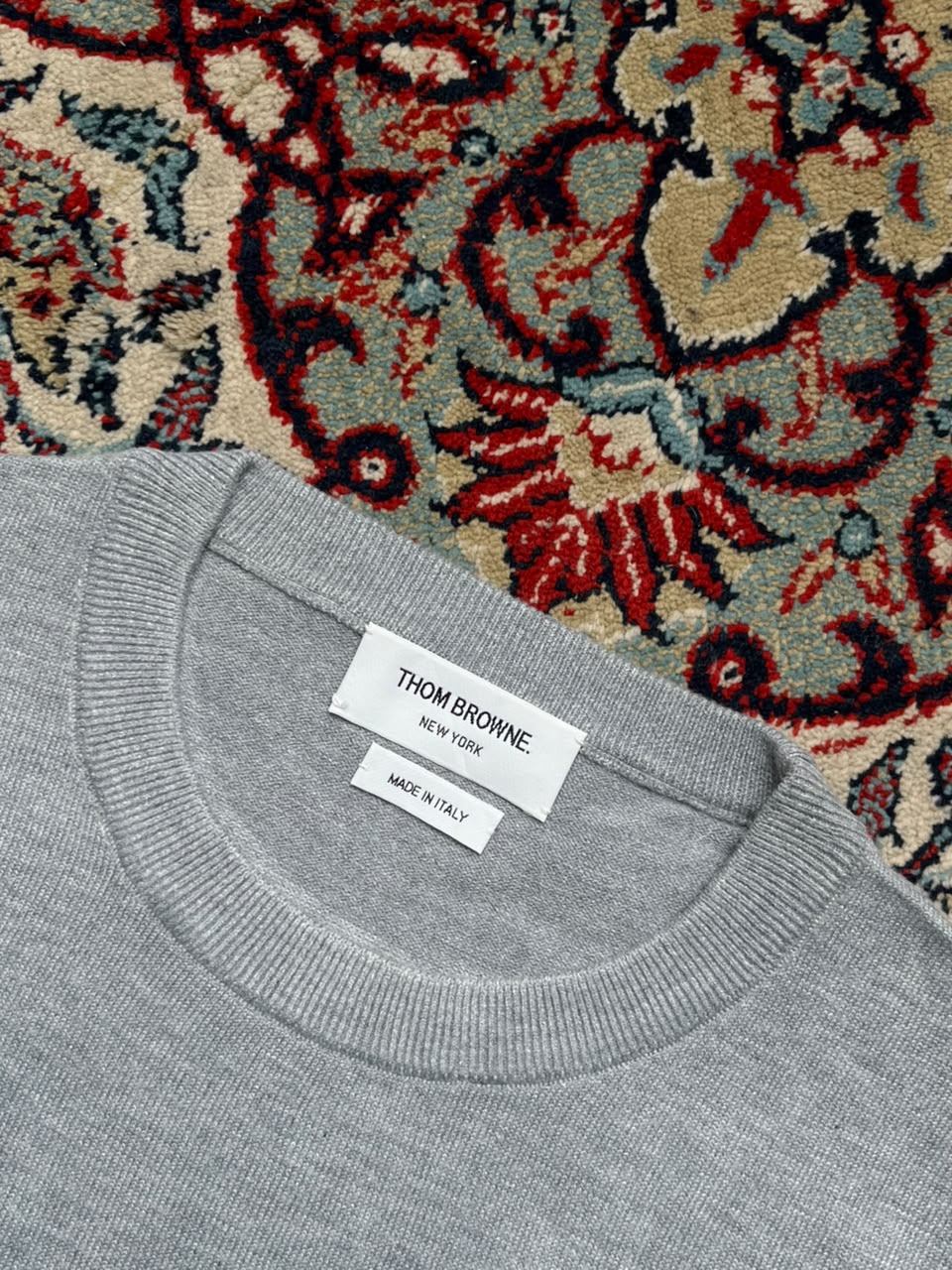 Thom Browne Stickman Graphic Knit Crewneck Sweater - M