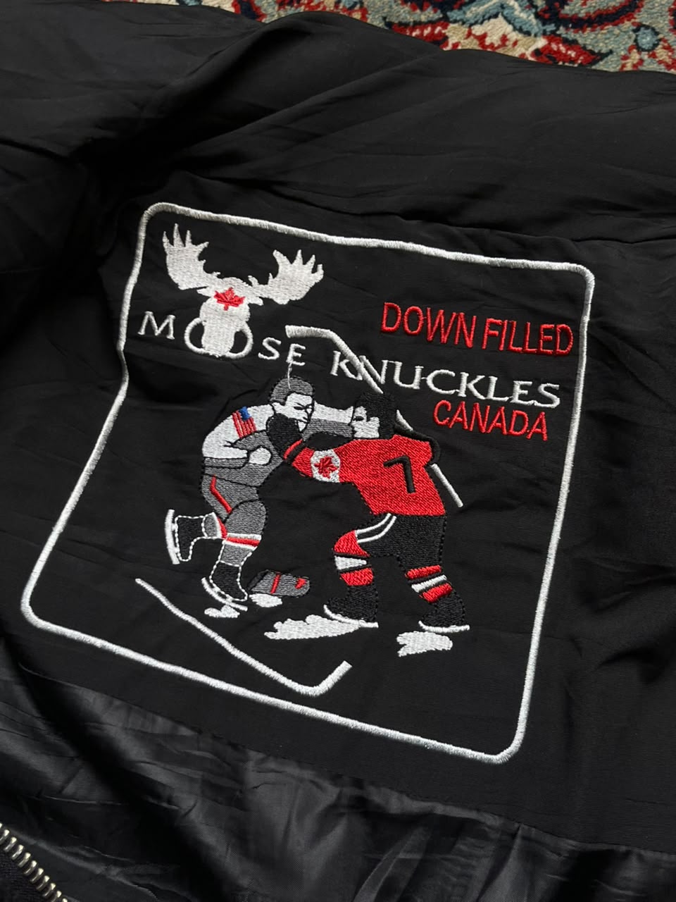 Moose Knuckles Down-Filled Bomber Puffer Jacket - L