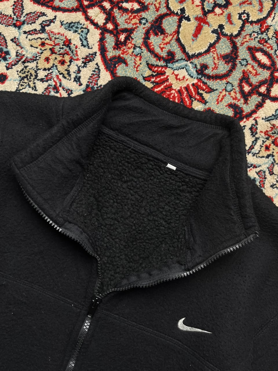 Nike Embroidered Swoosh Sherpa Fleece Jacket  M