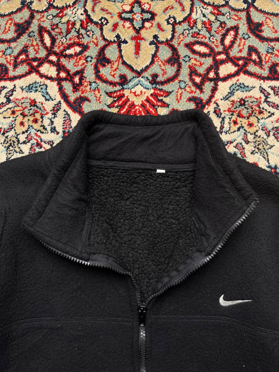 Nike Embroidered Swoosh Sherpa Fleece Jacket  M