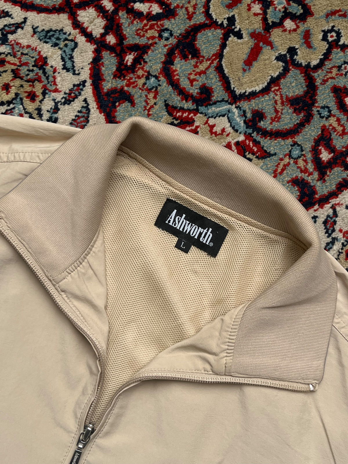 Ashworth Golf Mesh-Lined Windbreaker Jacket - M