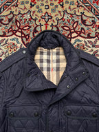 Burberry Brit Check-Lined Diamond Quilted Field Jacket - M