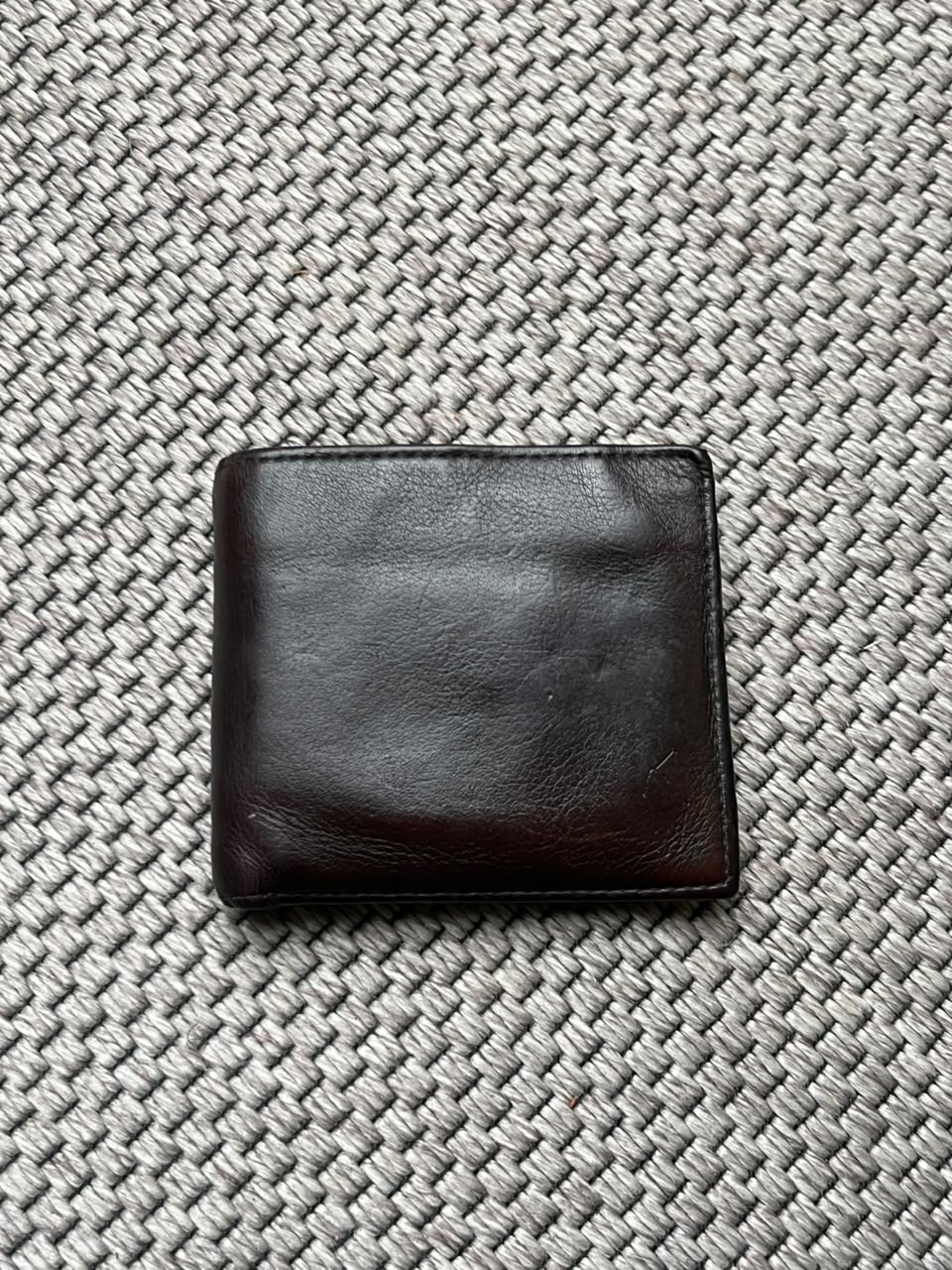 Polo Ralph Lauren Mens Dark Brown Leather Bifold Wallet Coin Pocket Flap Billfold