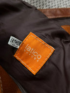 Latico Cognac Brown Leather Messenger Bag Laptop Crossbody Briefcase Work Bag