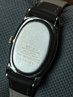 Vintage Seiko 1F21-5B70 Oval Baignoire Style Quartz Watch Leather Strap
