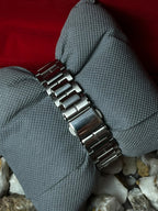 Vintage Alfredo Versace V808S Quartz Watch Silver Dial Stainless Steel