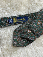 Vintage Polo Ralph Lauren Forest Green Rust Paisley Preppy TIE
