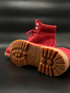 Timberland Premium 6 Inch Waterproof Boots Red Nubuck Gum Sole A2A67 - 44