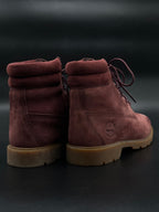 Timberland Waterville 6 Inch Waterproof Boots Burgundy Maroon Nubuck Gum - 38.5