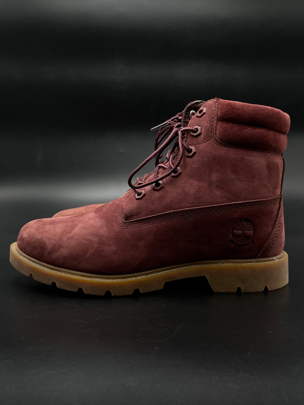 Timberland Waterville 6 Inch Waterproof Boots Burgundy Maroon Nubuck Gum - 38.5