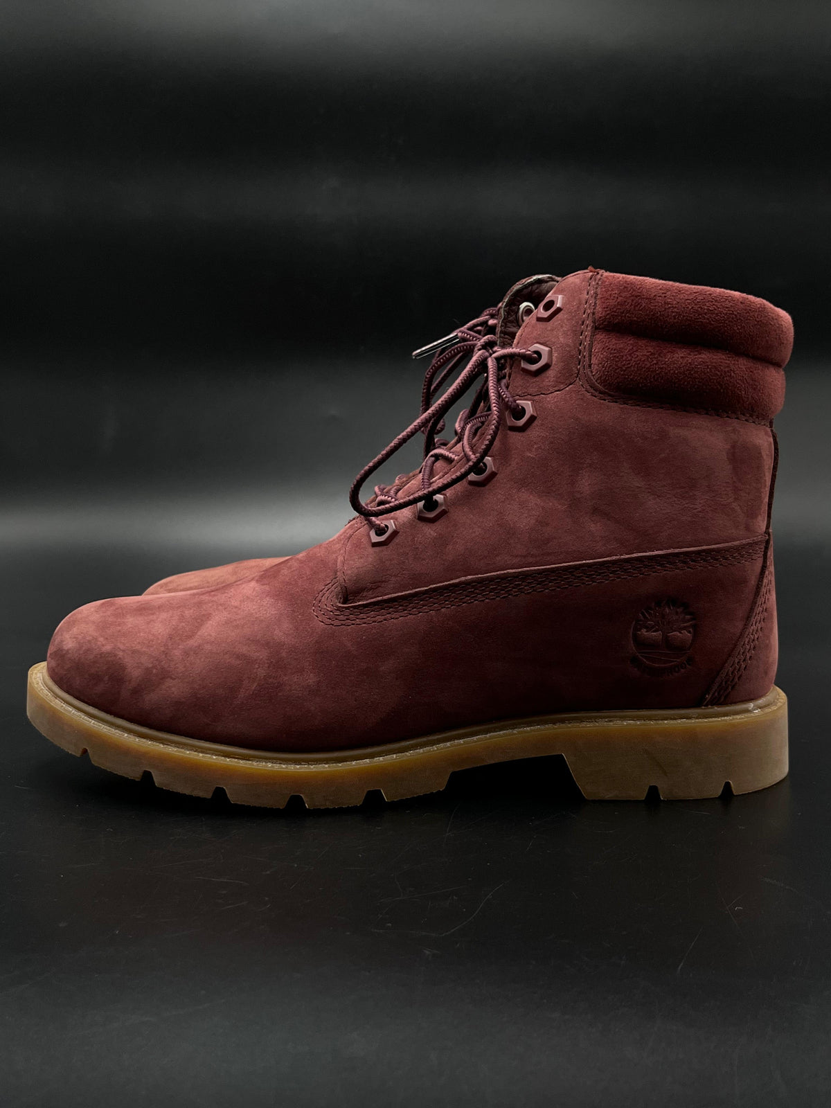 Timberland Waterville 6 Inch Waterproof Boots Burgundy Maroon Nubuck Gum - 38.5