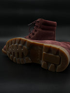 Timberland Waterville 6 Inch Waterproof Boots Burgundy Maroon Nubuck Gum - 38.5