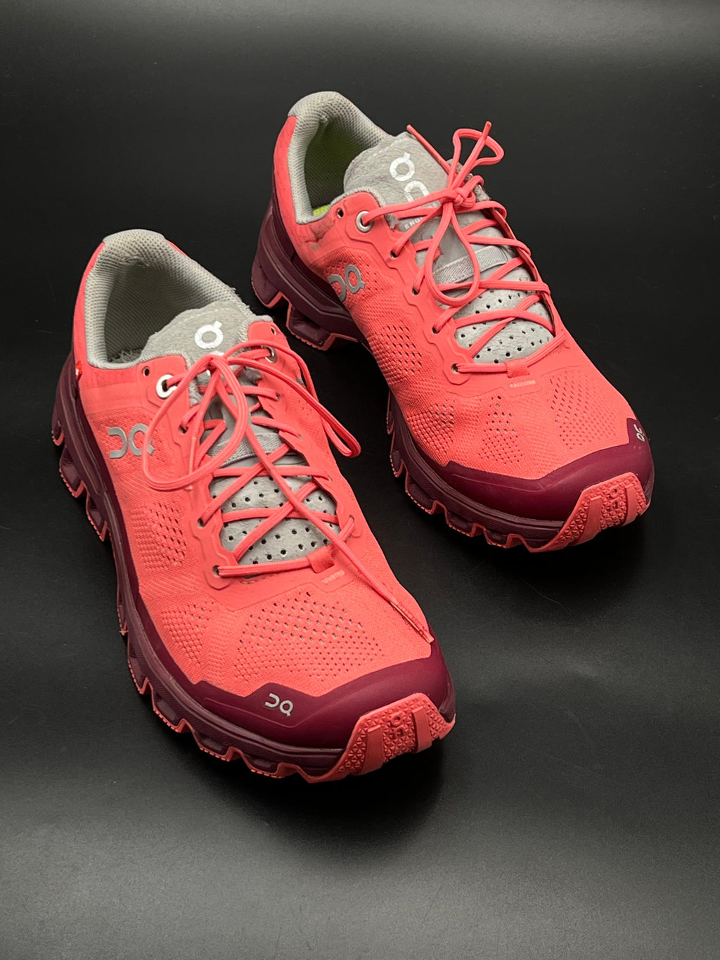 On Cloudventure Womens Trail Running Shoes Coral Pink Mulberry Sneaker - 38