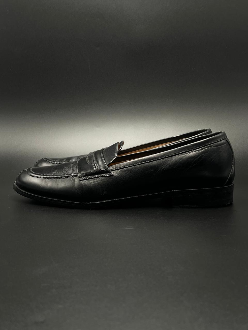 BALLY PURE LEATHER BLACK PENNY LOAFERS