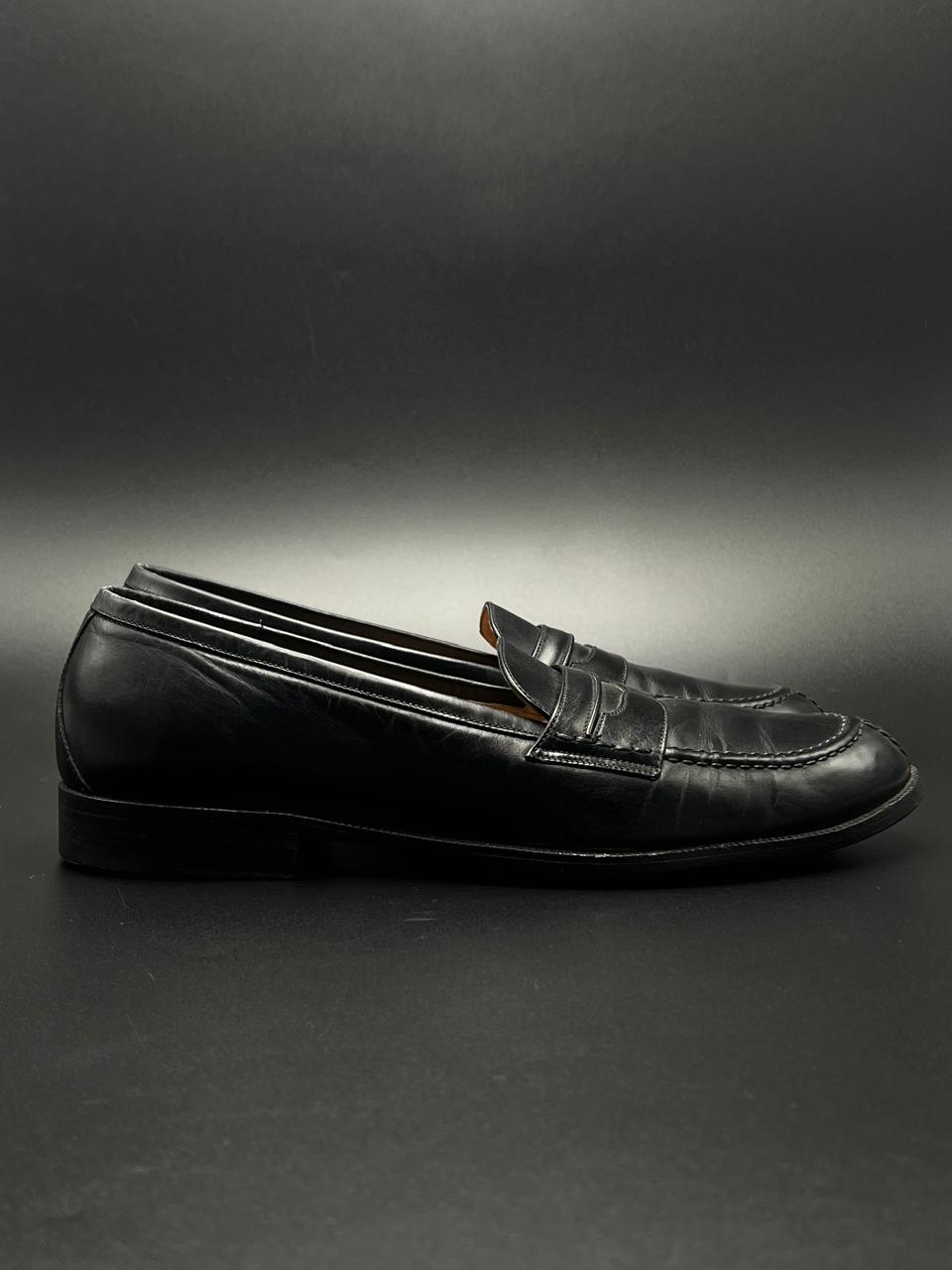 BALLY PURE LEATHER BLACK PENNY LOAFERS