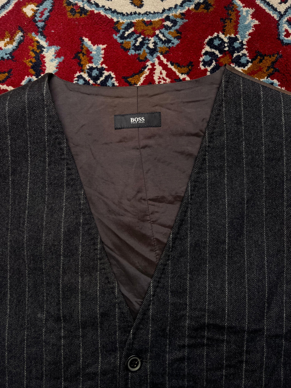 Hugo Boss Black Label Wool-Blend Pinstripe Suit Vest - M