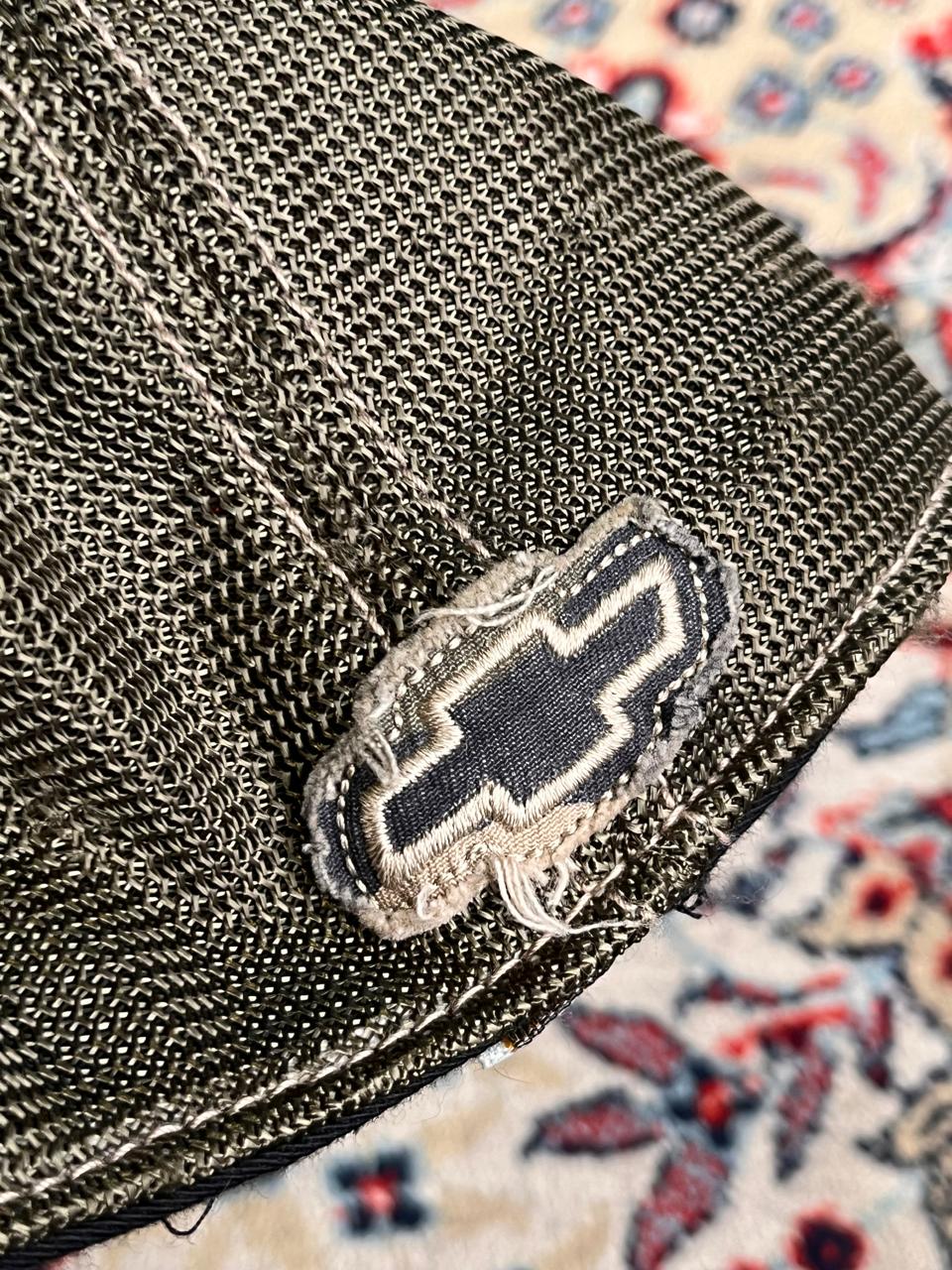 Falcon Chevrolet Camo Mesh Back Trucker Hat Distressed LOGO Baseball Cap