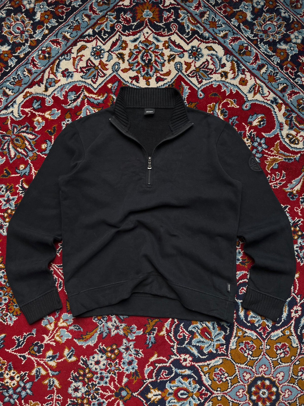 Hugo Boss Black Label Quarter-Zip Fleece Sweatshirt - M