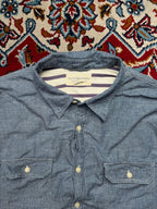 Denim & Supply Ralph Lauren Blue Chambray Workwear Button Down Shirt - XL
